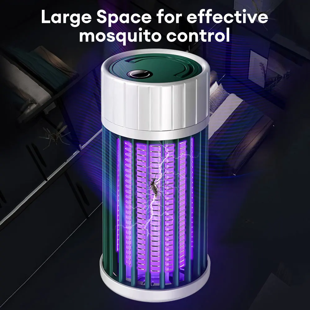 Bug Zapper for Indoor Outdoor Electric Mosquito Killer Lamp with Night Light Rechargeable Fly Trap for Home Backyard Patio