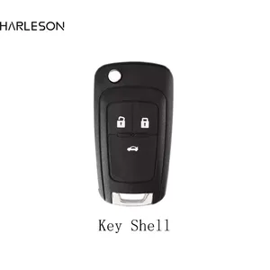 3 Button Replacement Shell Flip Folding Key Shell Case Fob for-Chevrolet Aveo Cruze With HU100 Uncut Blade