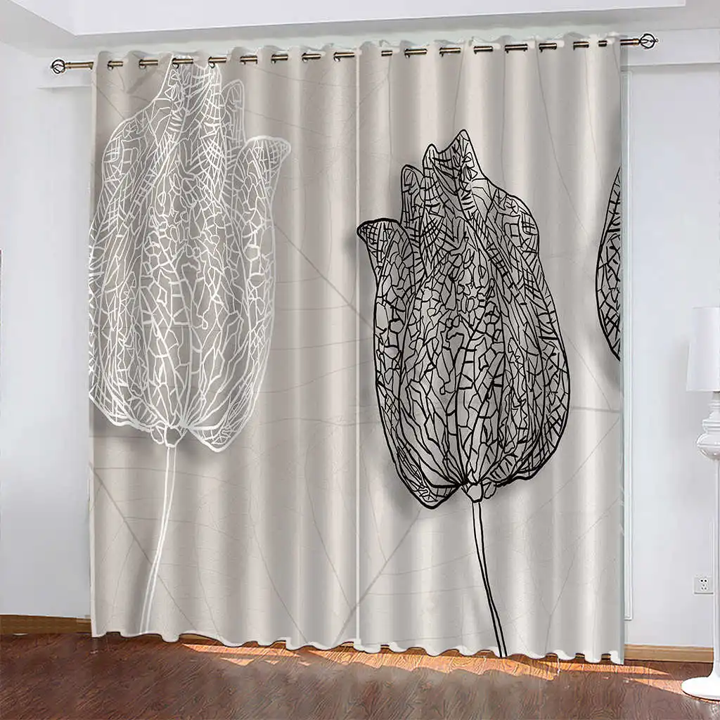 

Giraffe Print Nordic Modern Household Curtains Woven Blackout Curtains Biparting Open Cortina De Sombra backdrop curtain カーテン