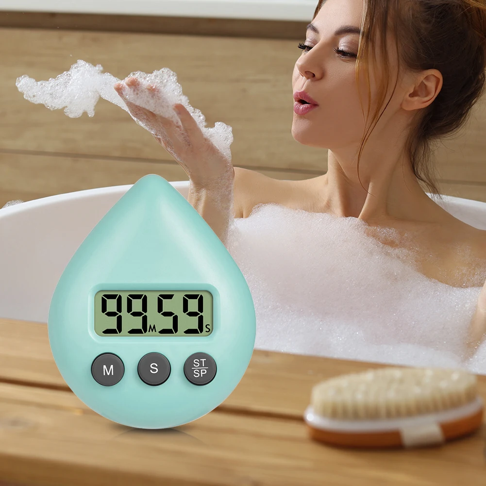 Shower Timer Waterproof Kitchen Timer Magnetic Backing Bathroom Timer Toilet Timer Countdown Timer for Kitchen Bathroom