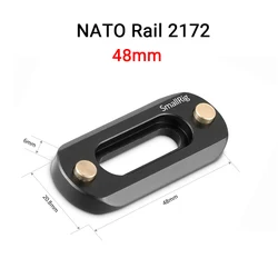 SmallRig Mini NATO Rail Camera Quick Release - Compact 6mm Thick, 48mm Length (48mm 2172)