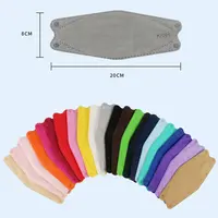 mascarillas Mask Korean Fashion KN95 Grade Face mask  Fish Mouth Type Willow Leaf Type Independent packaging Light Color Fashion 2