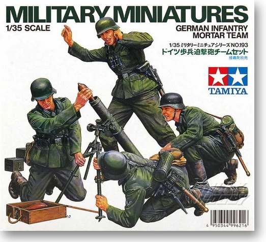 

Tamiya 35193 1/35 Scale German Infantry Mortar Team Military Miniatures Model Building Kits