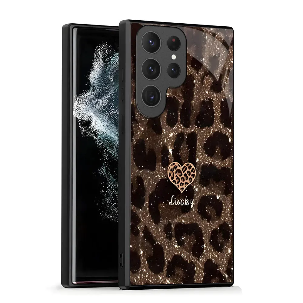 Elevate Your Style: Low-Key Luxury Leopard Print Glass Phone Case