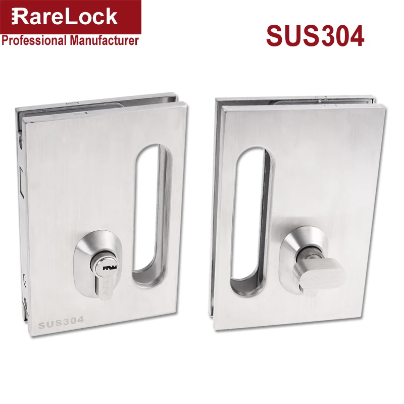 

SUS304 Stainless Glass Door Lock for Office Hotel Women Dress Bag Store Door Building DIY Rarelock MS491 i