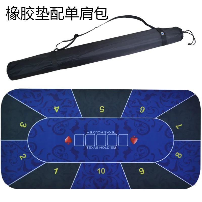 

1.2*0.6m Texas Poker Table Mat Suede Rubber Texas Hold'em Pokers Tablecloth Casino Poker Set Board Game Mat Poker Accessory