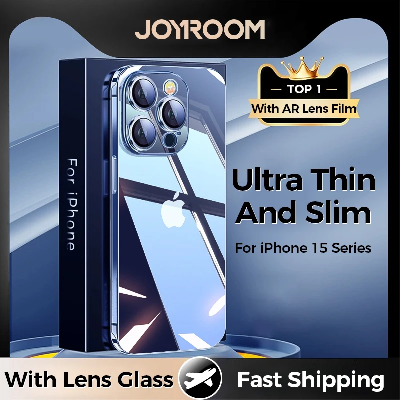 

Joyroom Plating Case For iPhone 15 14 13 Pro Max Clear Soft TPU Phone Cases With Lens Film Anti-fall Cover For iPhone 15 Pro Max