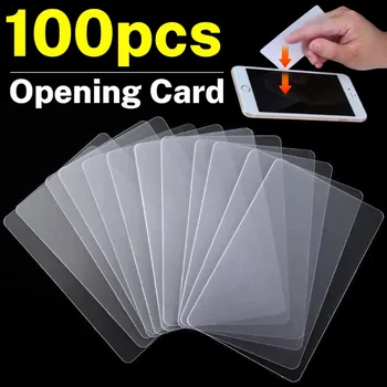 100/1Pcs Plastic Card Phone Screen Opener Ultra Thin Flexible Pry Removal Tool Clear Repair Cards for Mobile Tablet LCD Screen