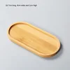 Wooden Soap Dispenser Tray Vanity Countertop Bottles Organizer Holder Round Square Candles Jewelry Storage Tray for Bathroom 1