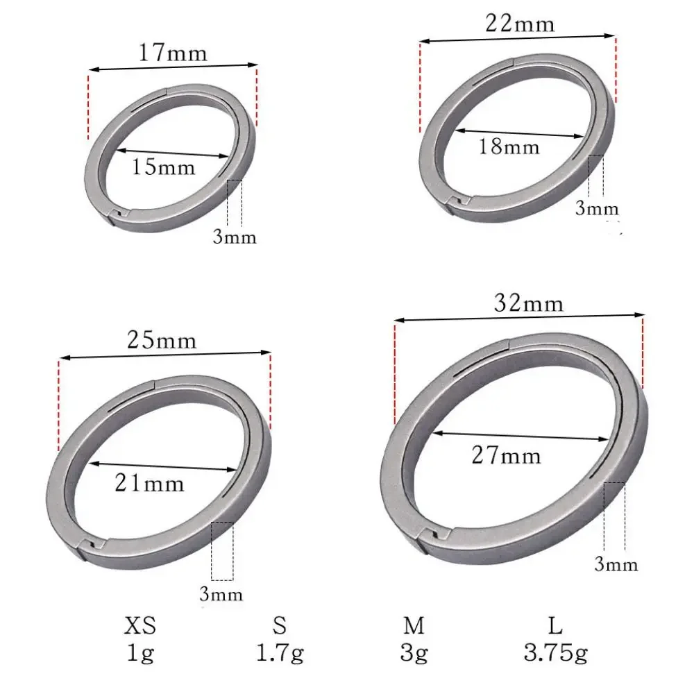 Premium Titanium Alloy Key Rings - Super Lightweight and Durable, Creative Gift