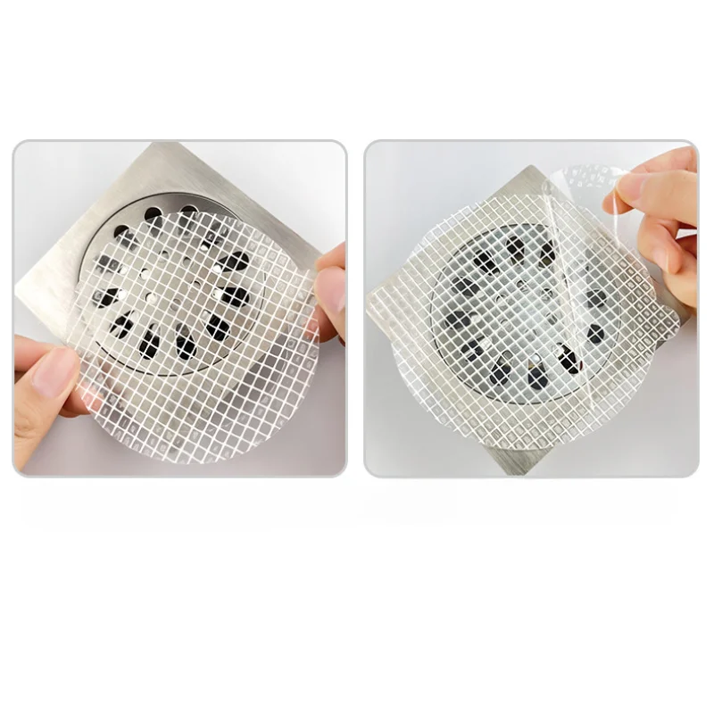 5/10pcs Disposable Shower Drain Hair Catcher Cover Bathroom Sewer Sink Drain Hair Strainer Stopper Bathtubs Mesh Filter Sticker shower drain catcher hair drain catcher hair drain filter floor drain hair catcher drain hair catcher floor drain hair filter