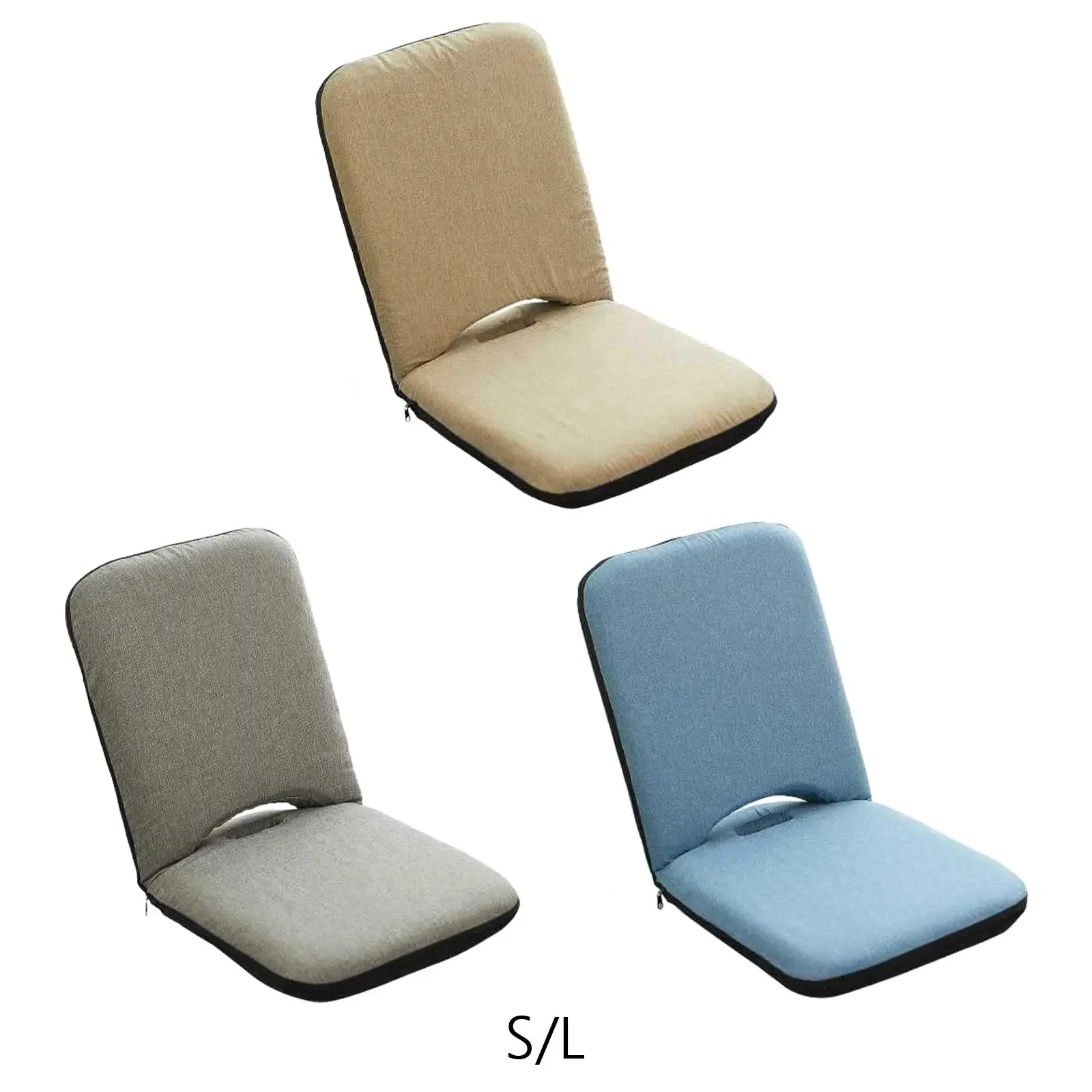 

Folding Floor Chair Foldable Removable Adjustable Back Support Gaming Chair Floor lazy seat for Living Room Study Yoga Outdoor
