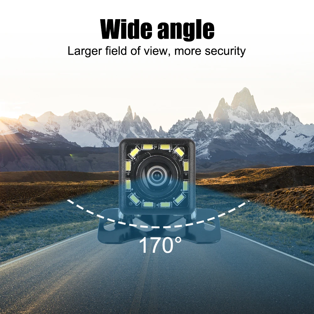    ڵ Ĺ ī޶, 170  ̵ Ʈ , IP68  Ʈδн ڵ ׼, 12V LED