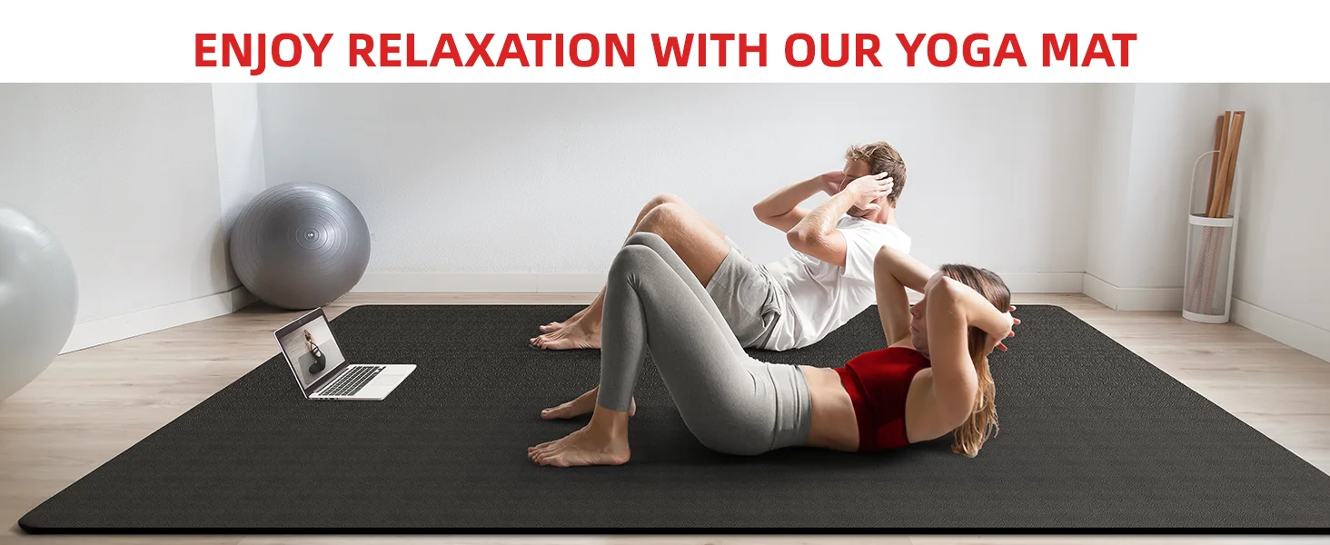 extra large yoga mat 6 8 10 12 mm black