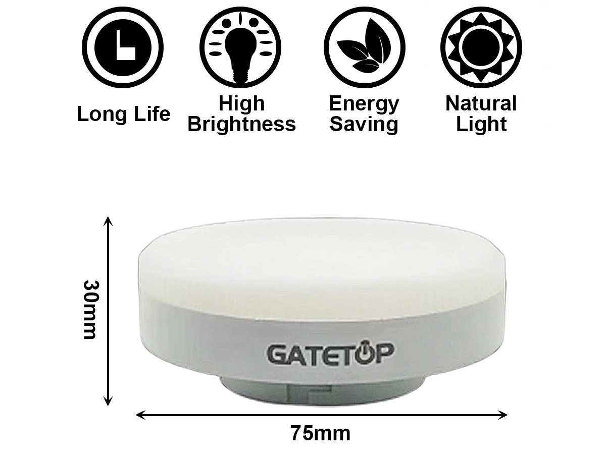 Description Picture 3 of item5-20PCS LED spotlight GX53 wardrobe light grille light AC85-265V 5W/7W/9W/12W/15W 120Degree No Flicker High Lumen for Interiors