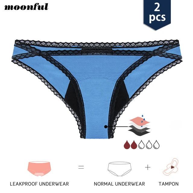 3 pcs Period Panties Reusable Menstrual Underwear Leak Proof