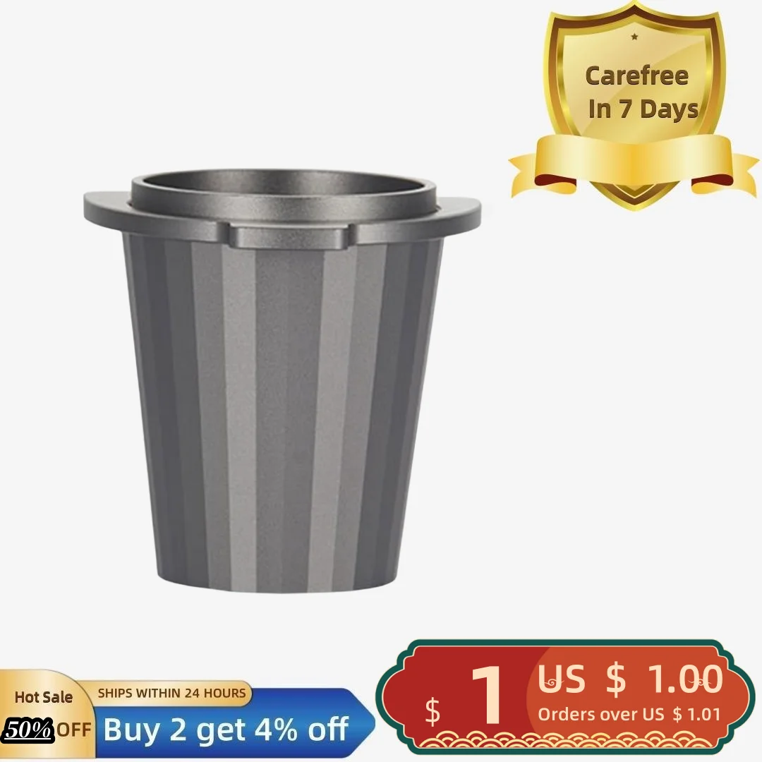 

Coffee Powder Cup Non-Stick Smooth Polished Small Barrel Body Non-fading Corrosion-resistant Pick Powder Aluminum Alloy Espresso