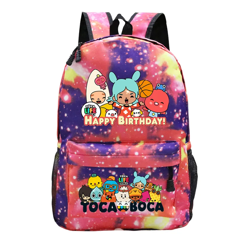 

Children Toca Life World School Bags Teenager Laptop Travel Bag Student Cartoon Rucksack Toca Boca Backpack Canvas Kids Bookbag