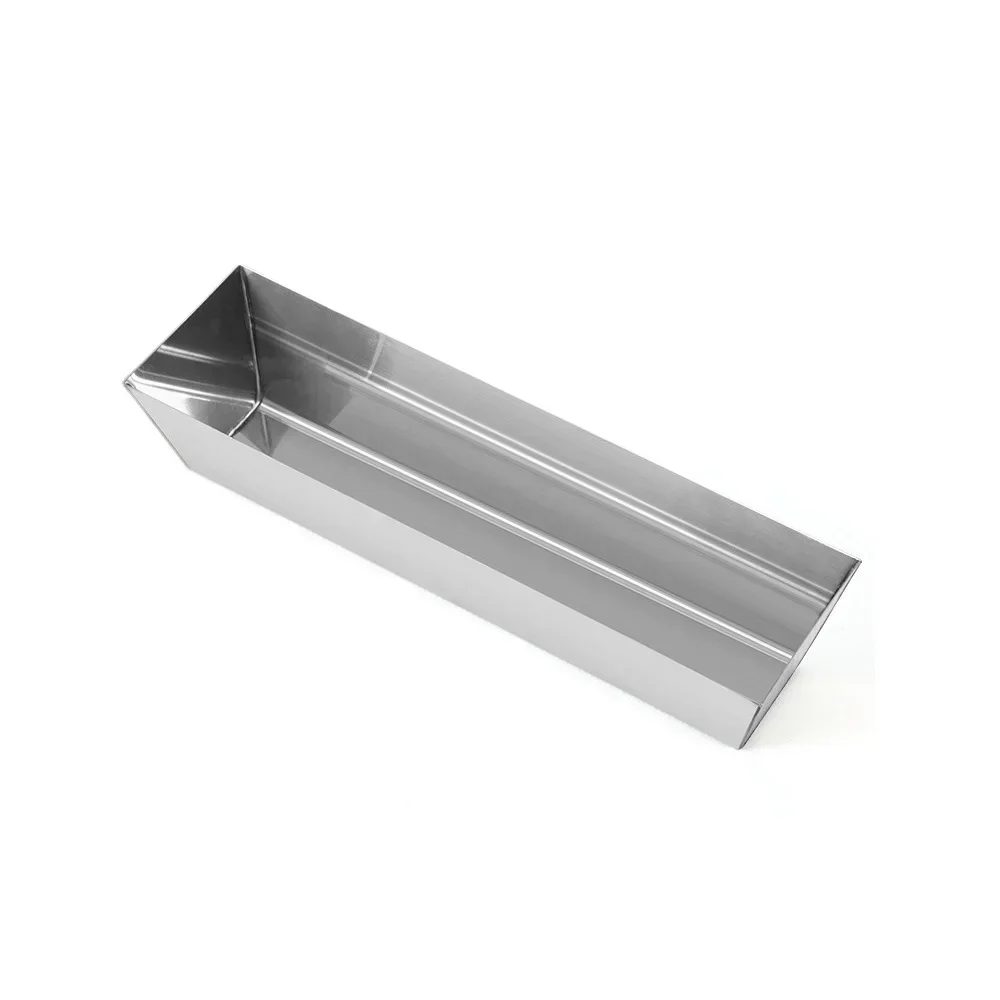 10-14In Stainless Steel Mud Pan Anti Slip Sturdy Accessories Lightweight Drywall Sheared Edges with Reinforced Band Scraping Bar 4