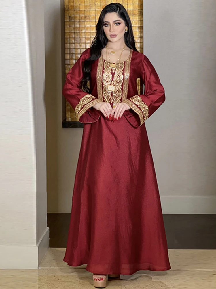 Party-Jalabiya-Sequins-Evening-Ball-Gown-Women-Arabian-Clothing-Morocco ...