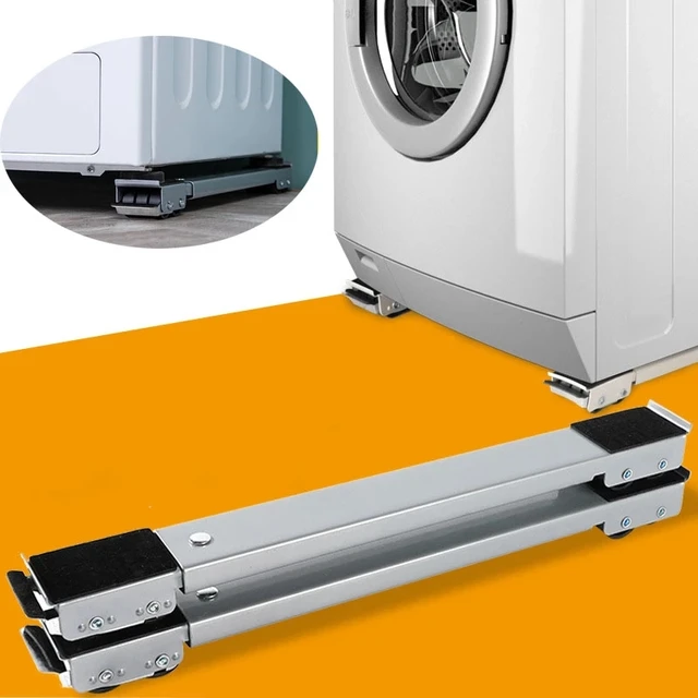  JKGHK Soporte para lavadora móvil, soporte telescópico para  lavadora, base ajustable para lavadora y refrigerador, base ajustable para  lavadora con rotación de 360°, soporte base multifunción para lavadora, con  cerradura 