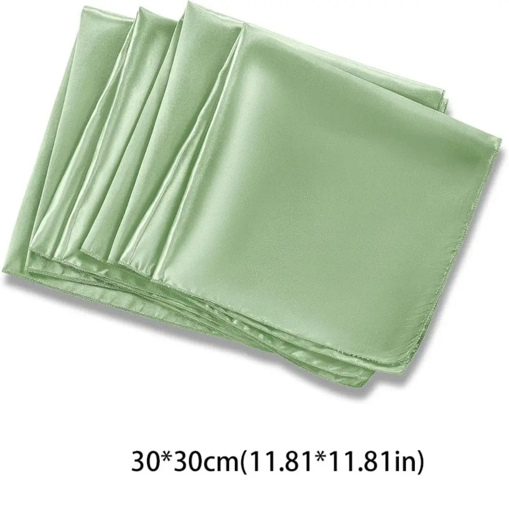 10pcs Luxurious 30x30cm Satin Napkin Soft Washable Dinner Napkins Reusable Table Napkins Banquet