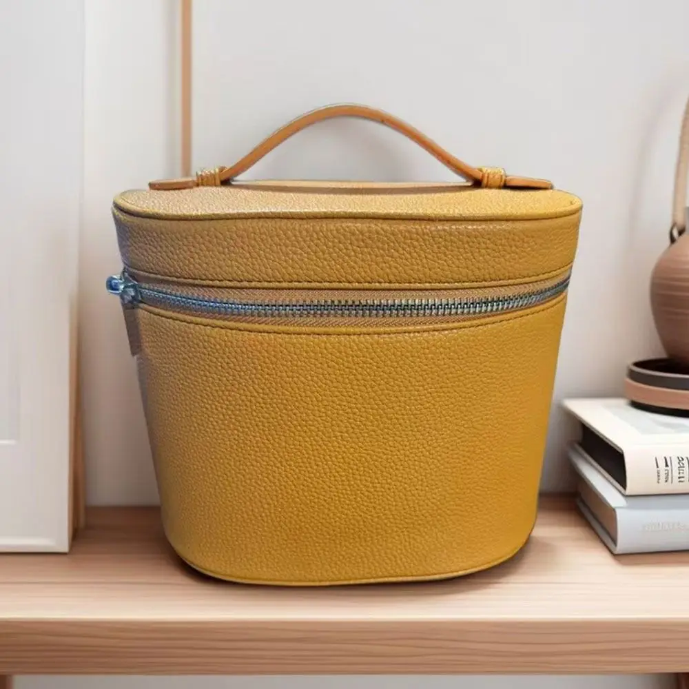 Borsa per il Trucco alla Moda, Pochette Cosmetica Portatile di Grande Capacità, Organizer da Viaggio Impermeabile in PU - immagine 4