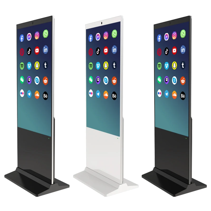 Ultra Thin Floor Standing Advertising Kiosks 32 55 65 Inch Digital Signage And Displays Custom Touch Screen Kiosk