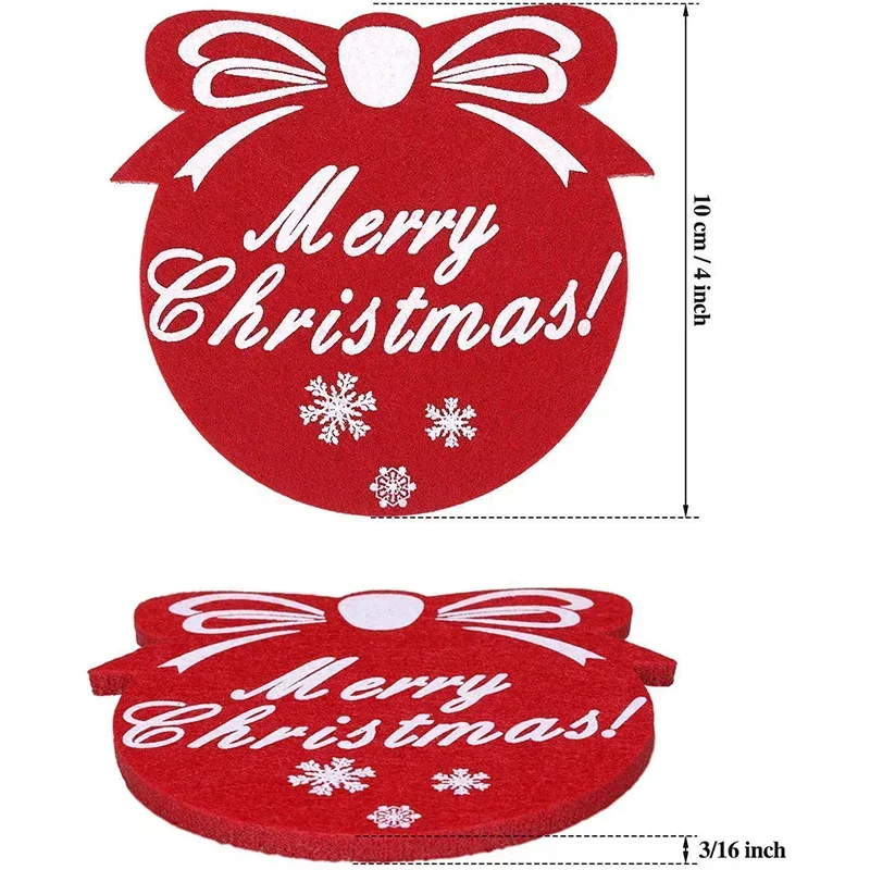 Christmas Felt Coasters, Xmas Tree, Snowflakes Shaped Cup Cushion, Anti-slip Coaster Placemat, Bowl Mats, Cups Mat