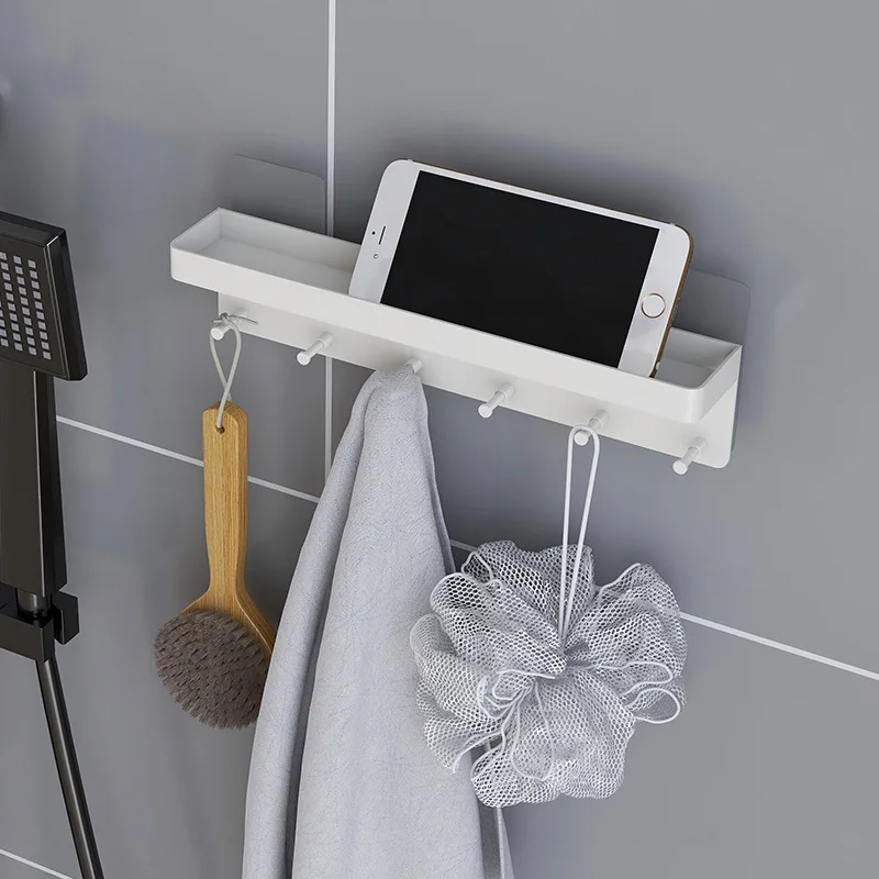Wall-Mounted Key Holder & Organizer with Hooks