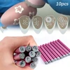 4/6/10Pcs Graffiti Drawing Nail Art Stamp Pen Set - DIY Nail Art Embellishment Flower Stamping Pens Nail Art Printing Templates 4