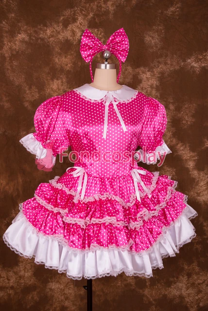 Pink Satin Sissy Dress