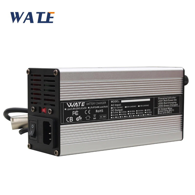 Lfp Carregador de Bateria 58.4v 10a Lfp Carregador para 48v 51.2v 40ah100ah 16s Lifepo4 58.4v 10a Lifepo4