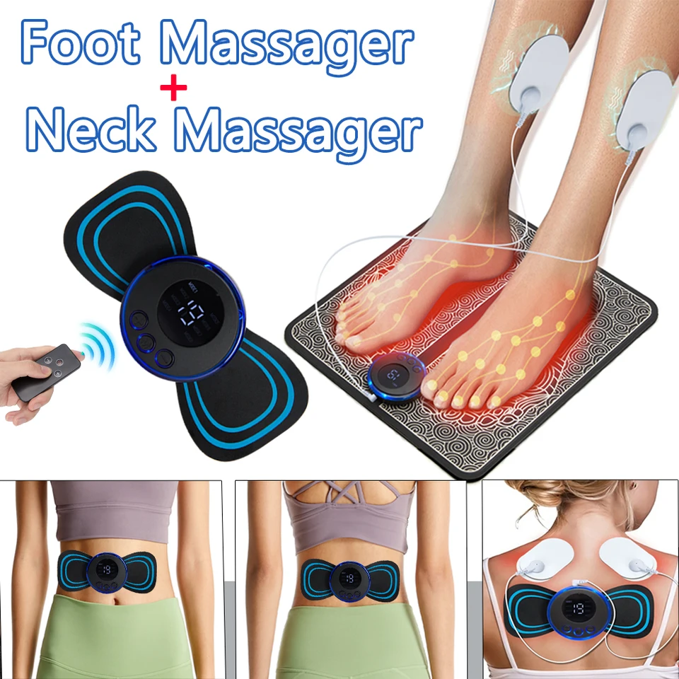 EMS Electric Foot Massager Mat Tens Muscle Stimulator Foldable Foot Cushion  Pad Pulse Acupuncture Pain Relief Blood Circulation - AliExpress