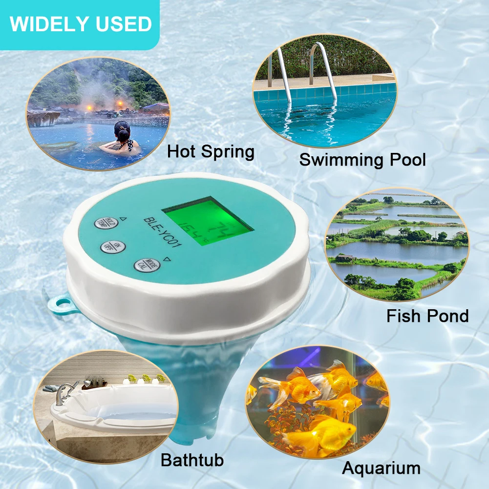 

Water Quality Detector PH EC TDS ORP TEMP Chlorine 6 in1 Tester LCD Backlight Display APP Remote View for Swimming Pool Aquarium
