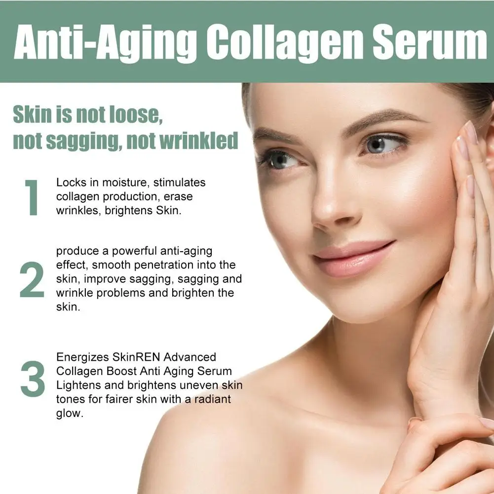 1/2PCS Advanced Collagen Boost Face Serum Brightening Collagen Moisturizing Face Essence Fade Fine Lines Face Lifting Skin Care 3