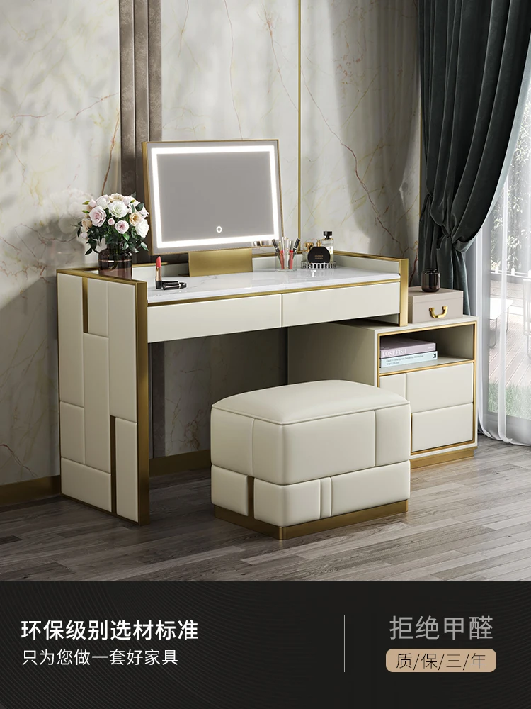 

Light luxury dresser table simple custom marble slate Italian post-modern storage cabinet one bedroom dresser