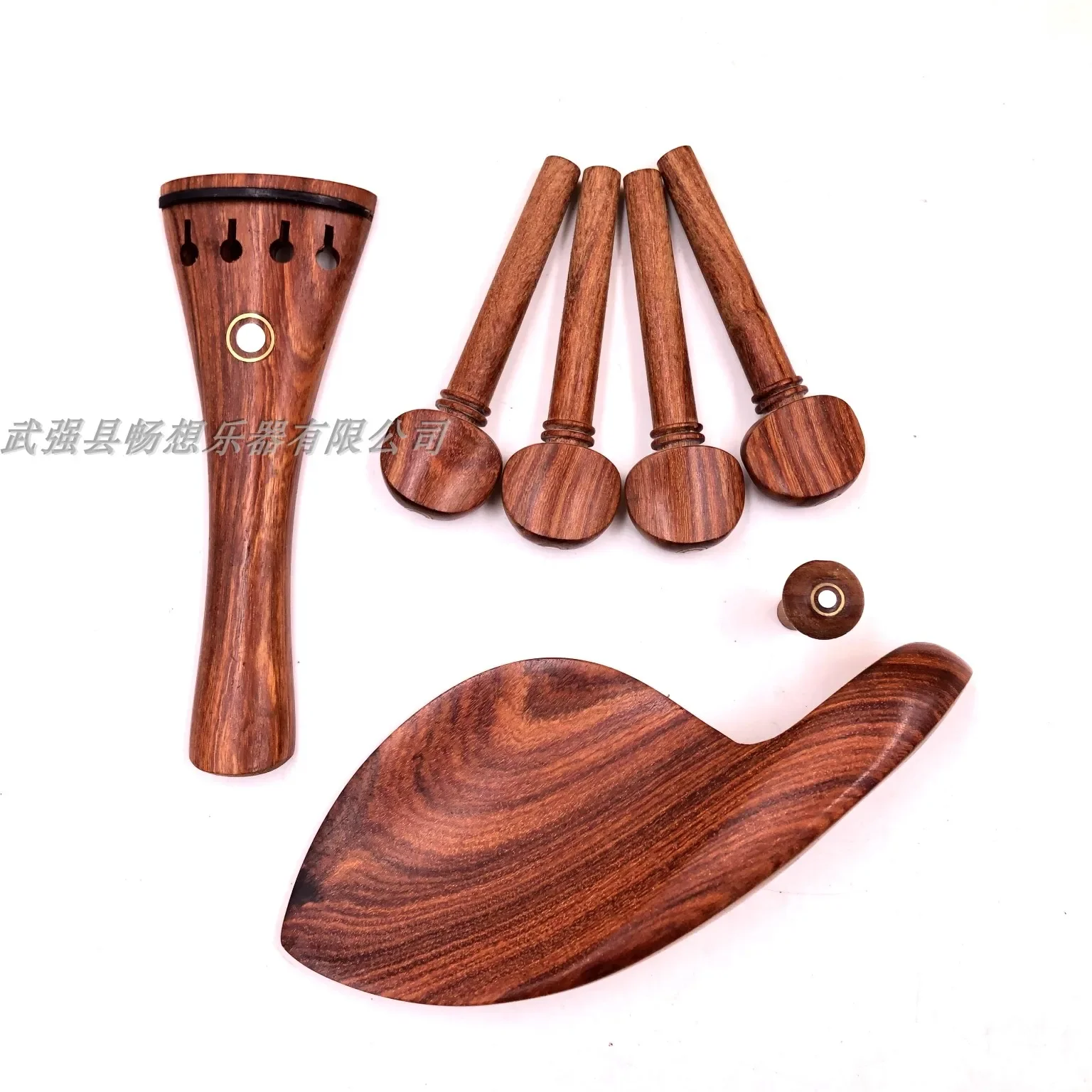 Red rosewood 1sets of 15"-16" viola fittings parts,Tailpiece+Tuning pegs+Endpins+Chin rest/Chin Holder
