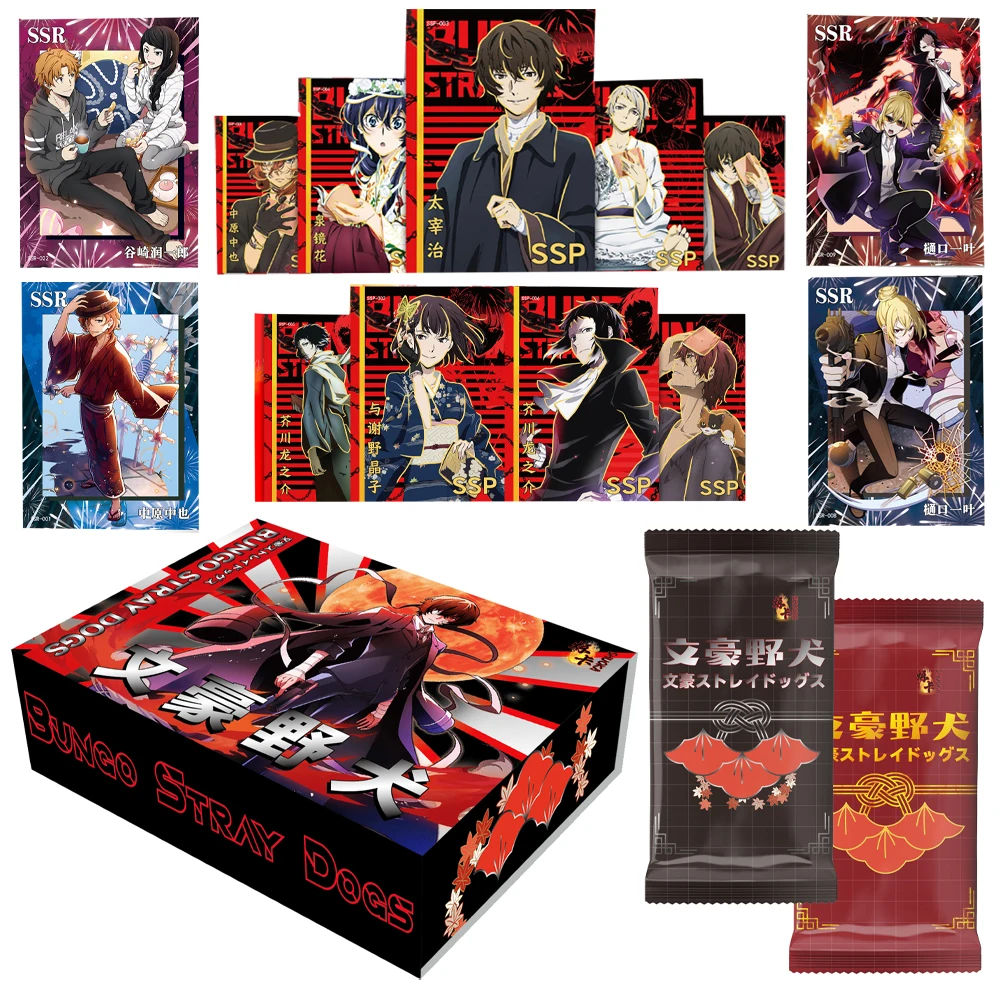 shuoka Bungo Stray Dogs Cards Nakajima Anime Collection Cards Mistery Box Board Games Toys Birthday Gifts for children