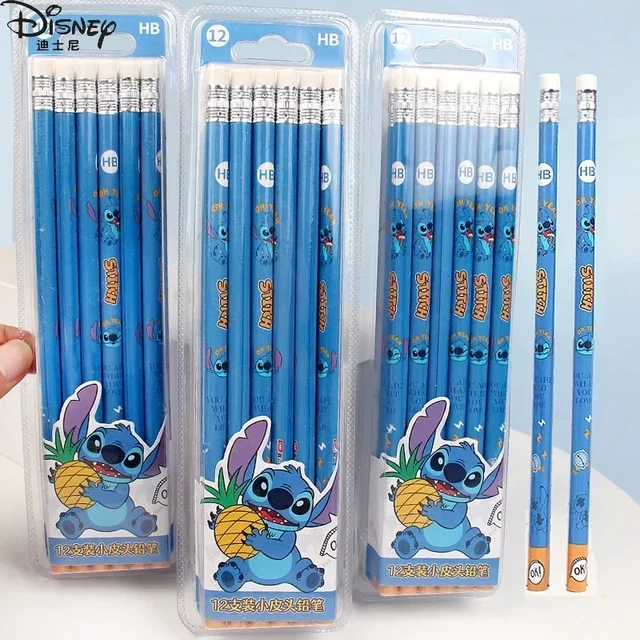 Acheter Lot de 4 Stylo Noir Stitch - Crayon Disney Lilo & Stitch pour  l'école