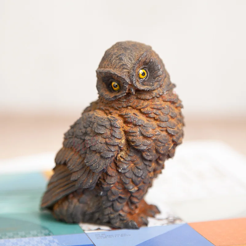 

Iron rust owl living room desktop Mini ornaments, Pure handicrafts