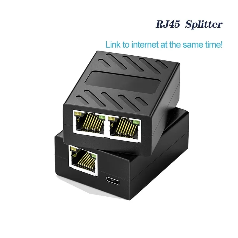 Rj45 Splitter 1 To 2 Way Ethernet Adapter Lan Cable Extender