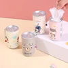 Canned Wet Wipes Portable Children Barreled Cans 30 Sheets Cleaning Cloths Creative Cartoon Chain Cute Small Bell 1