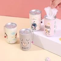 Canned Wet Wipes Portable Children Barreled Cans 30 Sheets Cleaning Cloths Creative Cartoon Chain Cute Small Bell 1