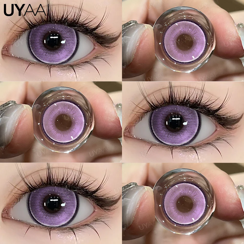 Vibrant Violet Fashion Contact Lenses - High Quality Soft Lenses for Eye-Catching Party Makeup