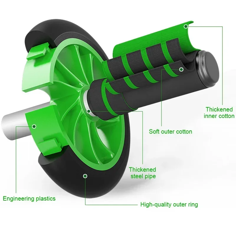 New Abdominal Wheel Push Up Stand Bar Abdominal Wheel Roller Jump Rope Grip Strength Exercise Home Gym Fitness Muscle Trainer