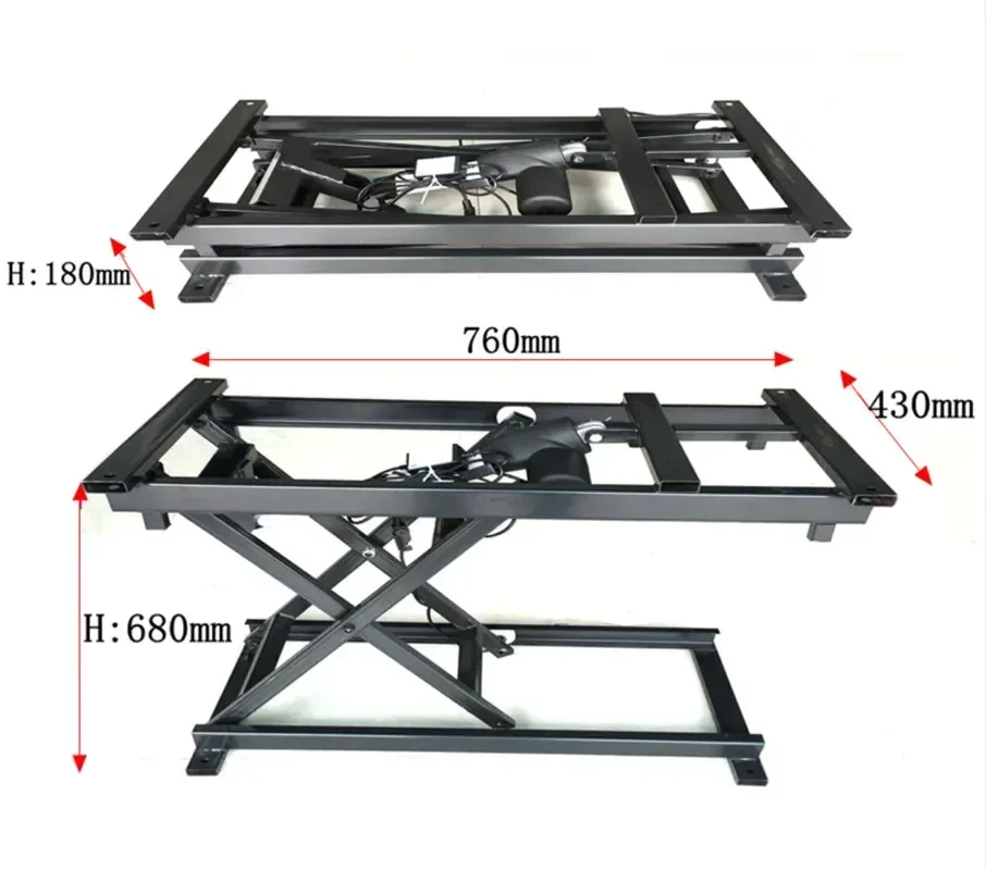 Smart home accessories Wired wireless electric lift coffee table dining table hardware folding iron frame