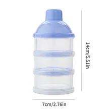  3 Grid Baby Milk Dispenser Portable Milk Container Storage Cereal Boxes Toddle Baby Snacks Food Storage Box Baby Dishes 