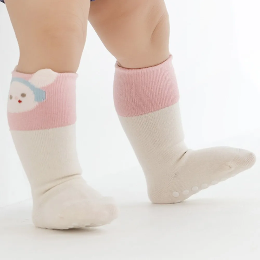 5Colors Kids Non-slip Socks 5Pairs Cotton Boys and Girls Cute Cartoon Patterned Comfy Breathable Baby Toddler Floor Socks