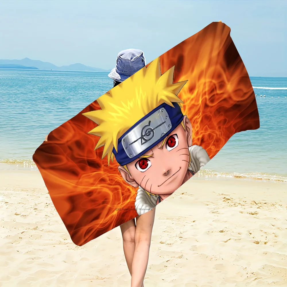1pc Uzumaki Naruto Anime Towel Microfiber Beach Towel Quick Dry Kids Beach Blanket Soft Pool Towel 5
